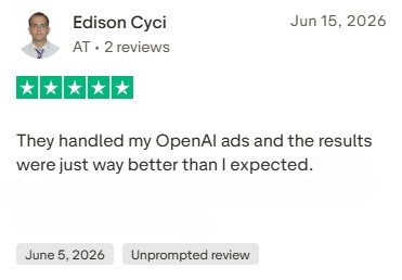 Five-star Trustpilot review from Edison Cyci.